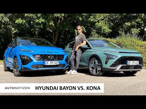 Hyundai Bayon oder Kona? Kompakte SUV-Crossover mit 120 PS im Vergleich | Test @ Review | 2021