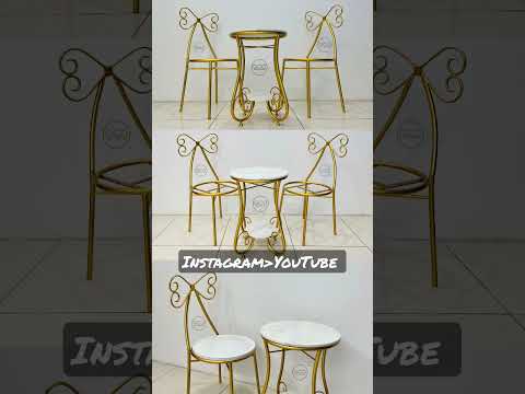 Gco chair frame in iron with golden powder coated finish cus...