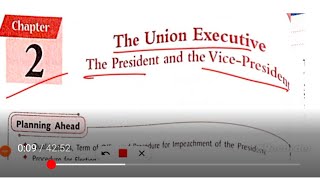 ICSE class 10 chapter 2 The Union Executive the president and the Vice president