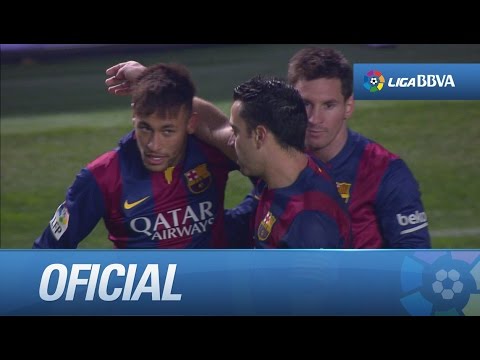 Golazo de volea de Neymar (0-4) tras pared con Messi en el Elche CF - FC Barcelona