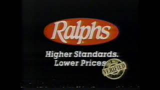 1987 Ralphs Grocery Stores Higher Standards, Lower Prices Los Angeles Local TV Commercial