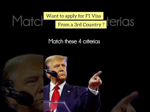 Can I apply for an F1 visa from a third country outside India?