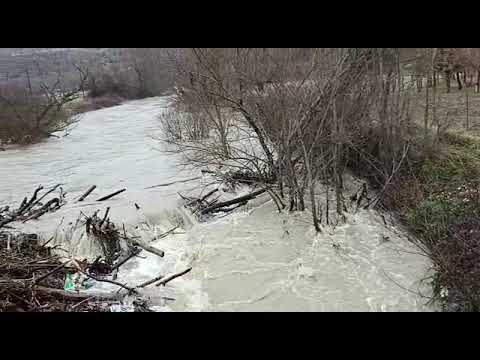 Maltempo a Molina Aterno, cede ponte
