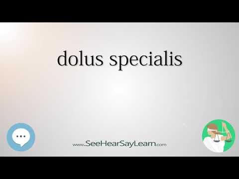 dolus specialis 🔊