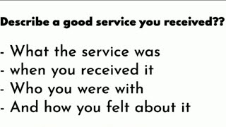 Describe a good service you received ??🥀🥀📑📑