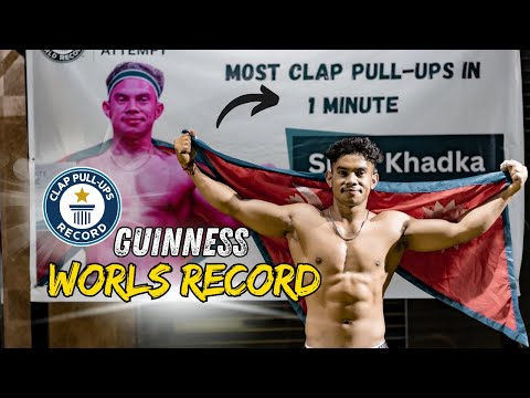 Guinness World Record- Most clap pull ups in one minute | Sunil Khadka