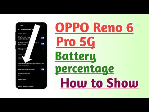 OPPO Reno 6 Pro 5G Battery percentage How to Show