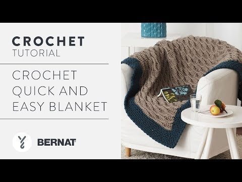 Quick & Easy Chunky Crochet Blanket | Bernat Softee Chunky Yarn