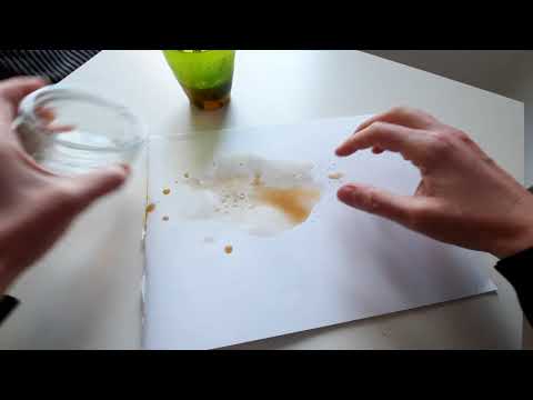 Using salt with teabag and colour to create pattern