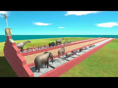 Relay Race Prehistoric vs Modern Mammals - Animal Revolt Battle Simulator