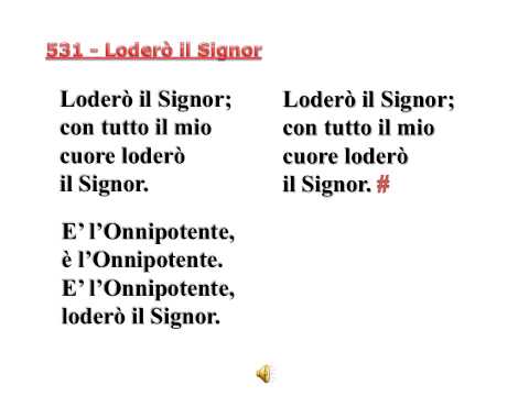 531 Loderò il Signor - Innario Chiesa Cristiana Avventista del Settimo Giorno 2014