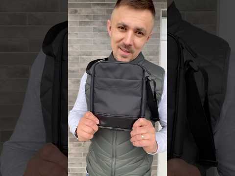 Мужская сумка через плечо черный стильный повседневный мессенджер молодежный деловой Insight комбинированный - фото 1 - id-p1448586249