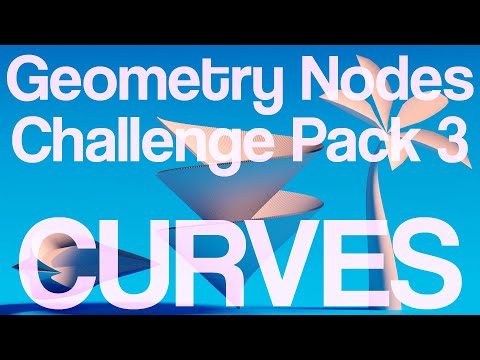 Geometry Nodes Challenge Pack 3: Curves | Free learning asset for Blender 3.3!