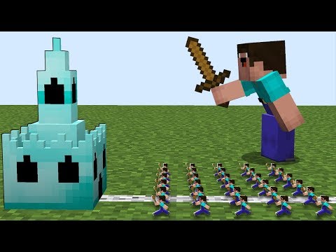 EPIC Minecraft Battle: Noob Army vs Pro Castle!