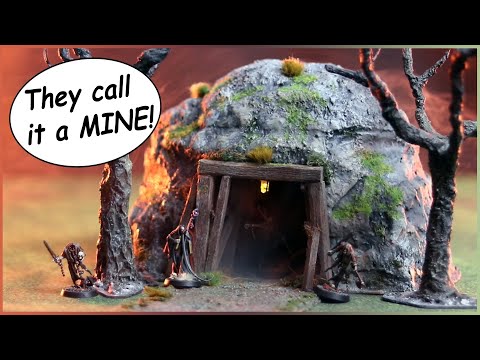 Mine Entrance Terrain Build for Dungeons and Dragons, Frostgrave, and Wargaming!