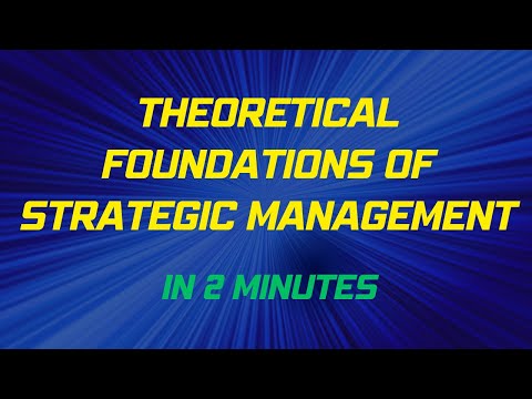 Theoretical Foundations of Strategic Management in 2 Minutes