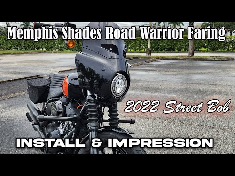 Memphis Shades Road Warrior Install Street Bob
