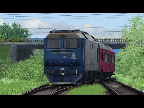 Train Simulator Classic - GM 1219 cu mecanic de treaba la intrarea in Bujoreni Valcea