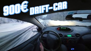 YARIS DRIFT SULLA NEVE | 4K | +Crash