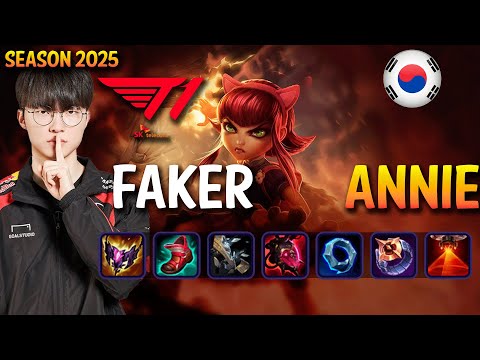 T1 Faker ANNIE vs AZIR Mid - Patch 25.09 KR Ranked | lolrec