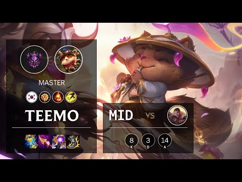 Teemo Mid vs Jayce - KR Master Patch 11.22