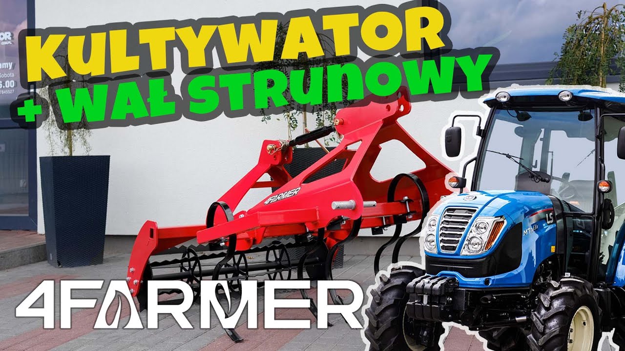 Kultywator 150 + wał strunowy 4FARMER + Traktor.com.pl