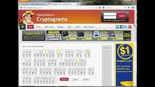 Solving a Cryptogram at Cryptograms.org