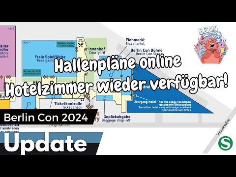 Hallenpläne online - Hotelzimmer wieder verfügbar – Berlin Con 2024