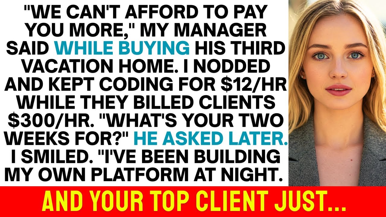 They Paid Me $12/hr While Billing Clients $300/hr For My Work, Until They Saw What I Built At Night
