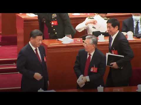 Former Chinese president Hu Jintao escorted from NCCCP in Beijing