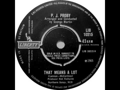 UK New Entry 1965 (240) P.J. Proby - That Means A Lot