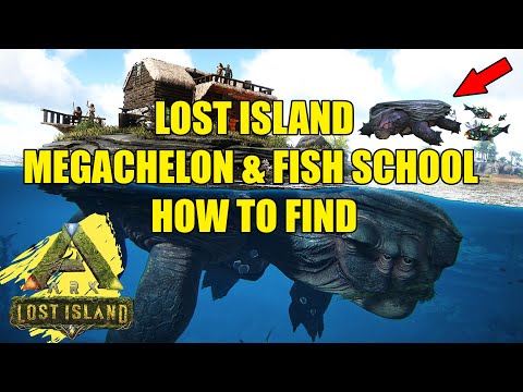 How to find MEGACHELON on new LOST ISLAND map in ARK? GUIDE!
