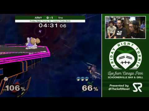 FNT 26 - ARMY (Ice Climbers) vs. Vro (Marth) - SSBM Losers Finals - Smash Melee
