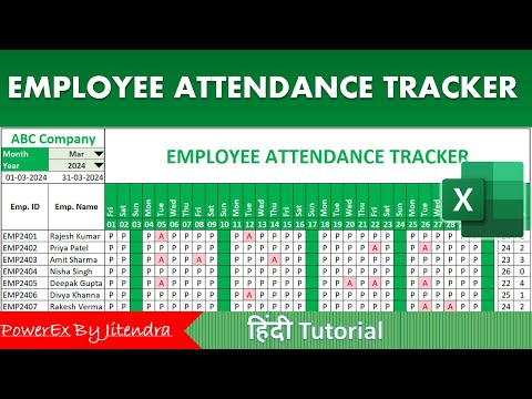 Employee Attendance Tracker in Excel | Attendance Sheet in Excel