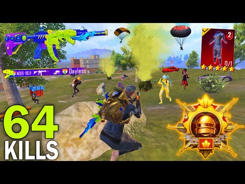 64 Kills!!😱 NEW SEASON SUPER AGRESSIVE RUSH GAMEPLAY 😍 Pubg Mobile