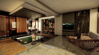 İç mimari villa tasarımı 3d render video sunumu