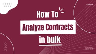 How to Review Thousands of Contracts at Once