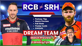 RCB vs SRH Dream11, BLR vs SRH Dream11, Hyderabad vs Bangalore Dream11: Match Preview, Stats