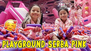 Download lagu SEHARIAN MAIN DI PLAYGROUND 1 WARNA!! SERBA PINK!! mp3