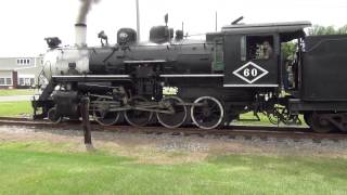 preview picture of video 'Black River & Western RR Steam Locomotive #60 departs Flemington'