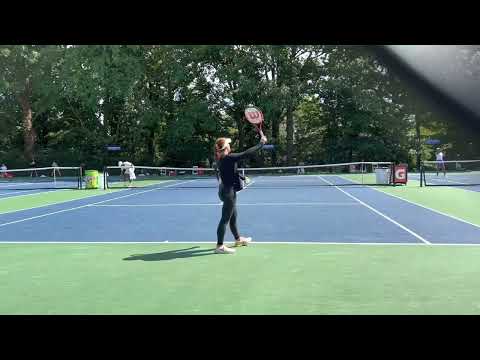 Kanepi, Tauson, Wang, stephens, Brengle practice at Citi Open 2022