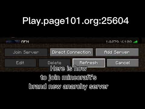 Page anarchy - How to join minecraft’s newest anarchy server