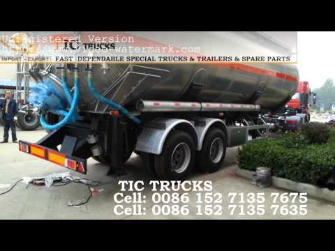 HYDRAULICALLY  LIFITABLE, BULK  TANK  SEMI-TRAILER  TIC TRUCKS
