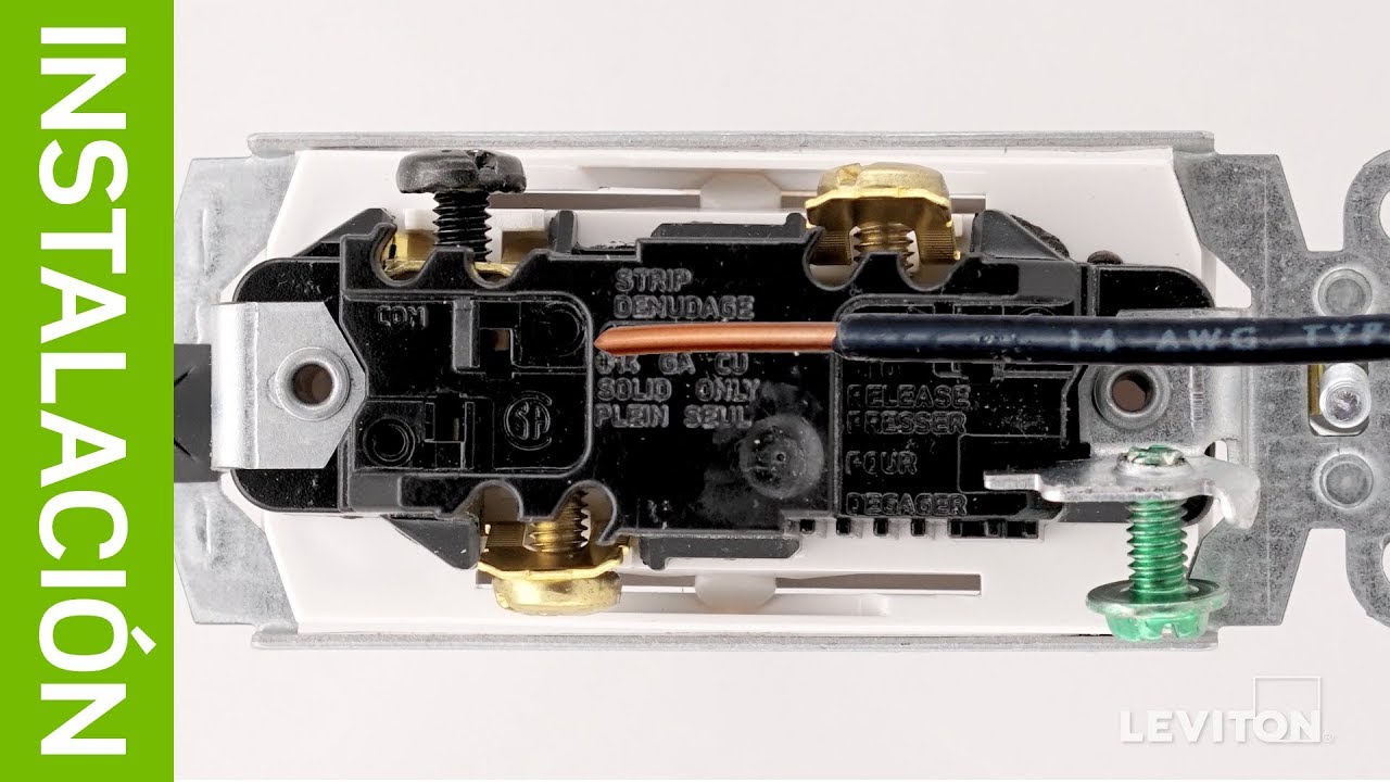 Watch Leviton: Instalación: Interruptor de tres vías 1453, Decora® 5603 y Renu RE153 Now Leviton: Instalación: Interruptor de tres vías 1453, Decora® 5603 y Renu RE153