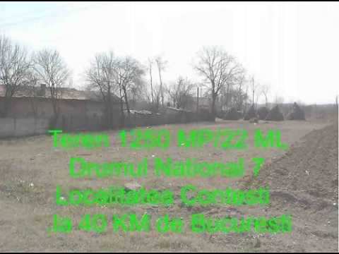 Teren localitatea Contesti suprafata 1250 mp/22 ml deschidere la DN7