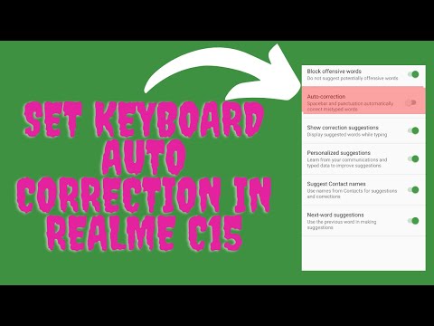 How to Set keyboard Auto Correction in Realme C15 | Correction Settings  Bangla Tutorial ।