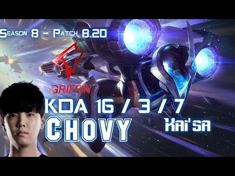 GRF Chovy KAI'SA vs TRISTANA ADC - Patch 8.20 KR Ranked