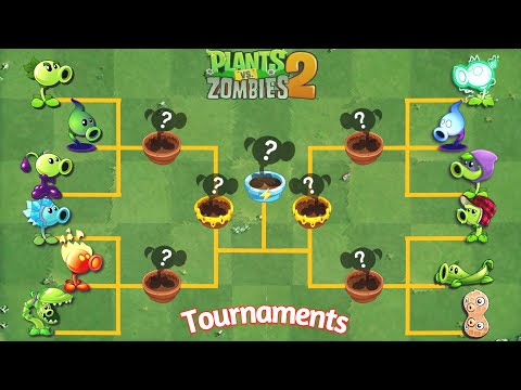 PVZ 2 Mod Tournament! Every Peas Max Level Plants - Who Will Win?