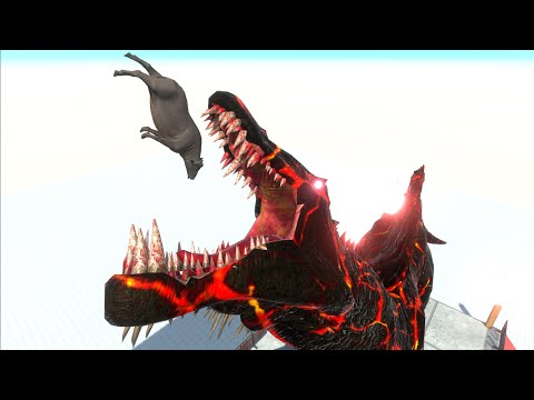 Magma Spinosaurus DEATH JUMP ► Animal Revolt Battle Simulator