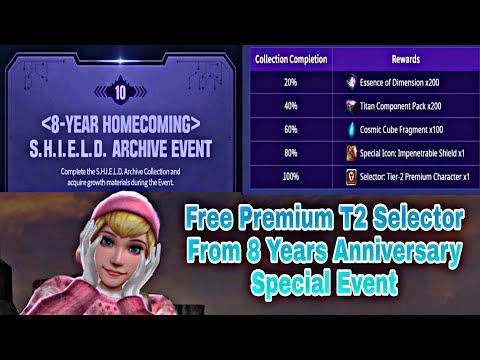Free Premium T2 Selector From 8 Years Anniversary Special Event - Marvel Future Fight